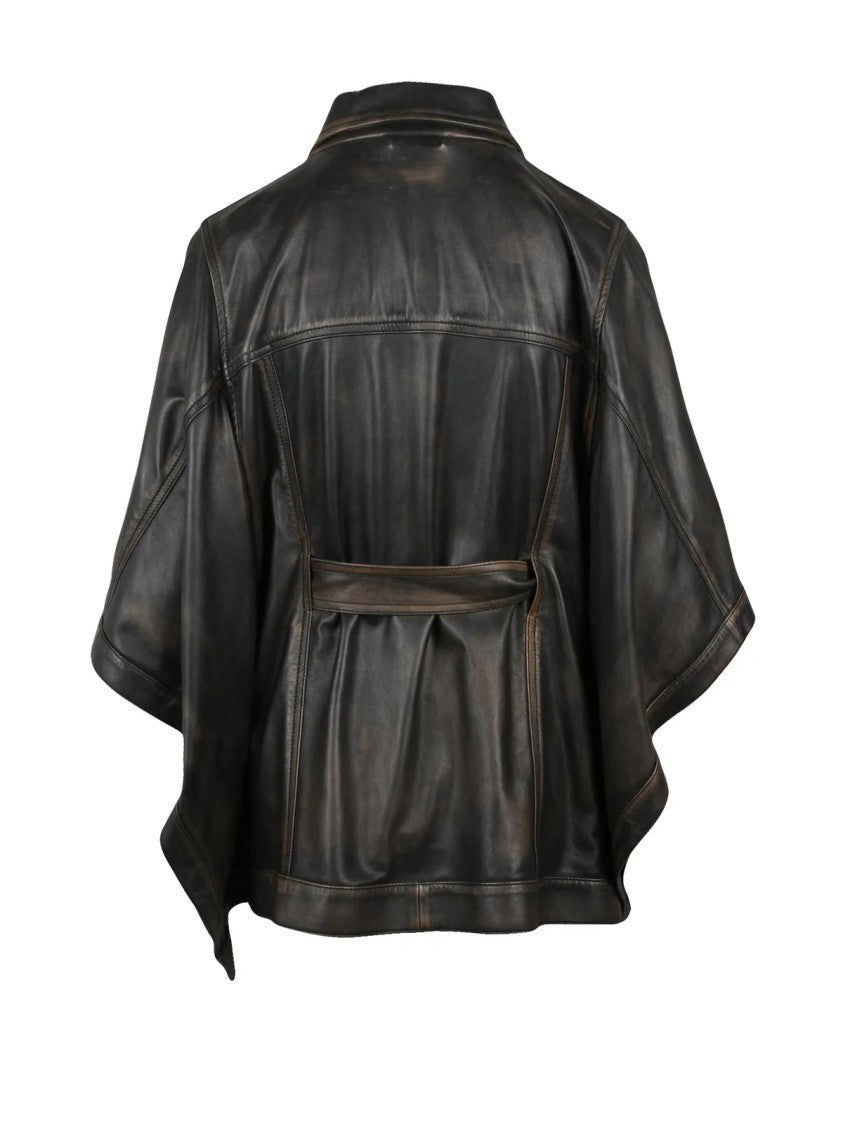 Sword 6.6.44 Oversized Leather Cape