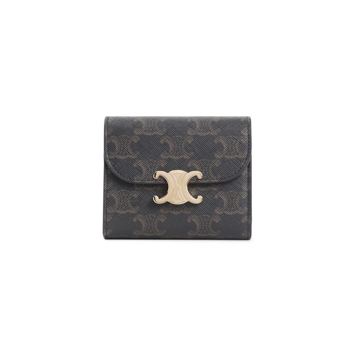 Celine Triomphe Small Flap Canvas Wallet