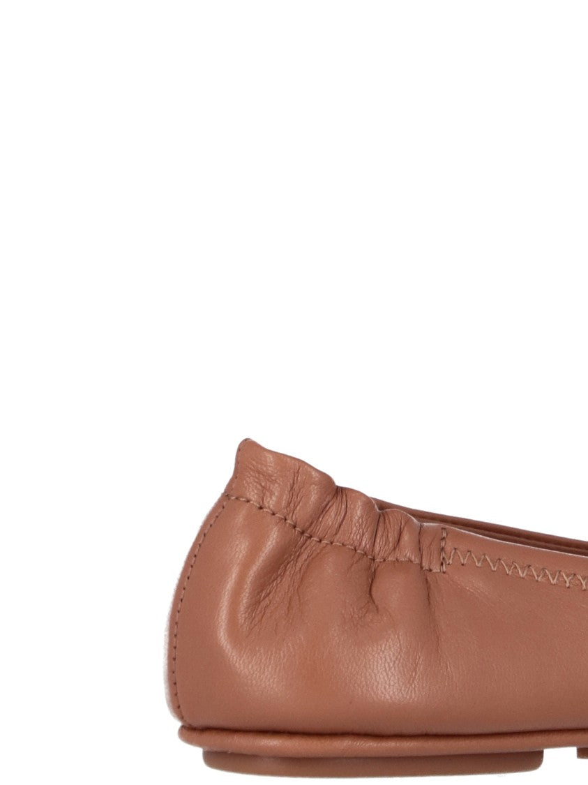 Tory Burch "Mini Travel" Ballerinas – Brown
