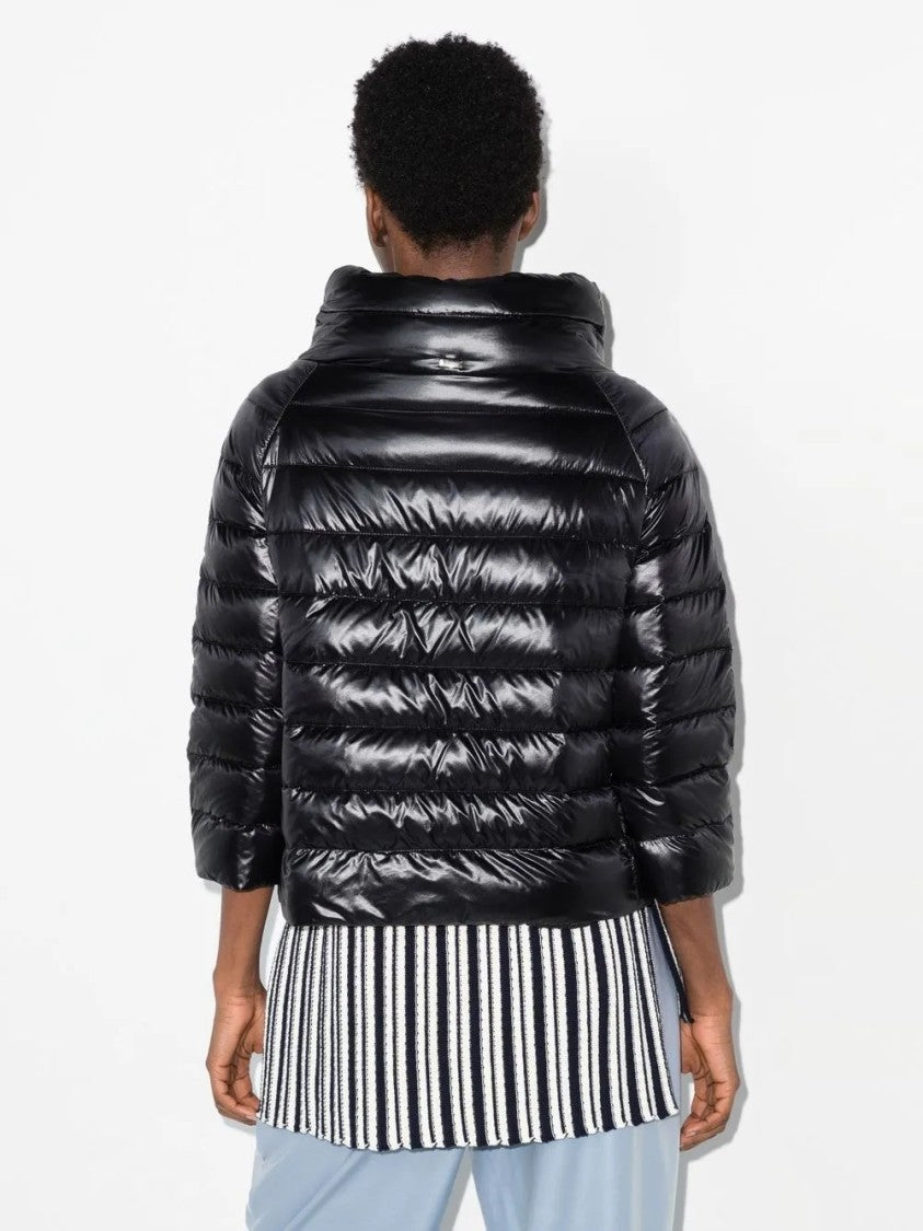 Herno Short Puffer Jacket With Glossy Finish