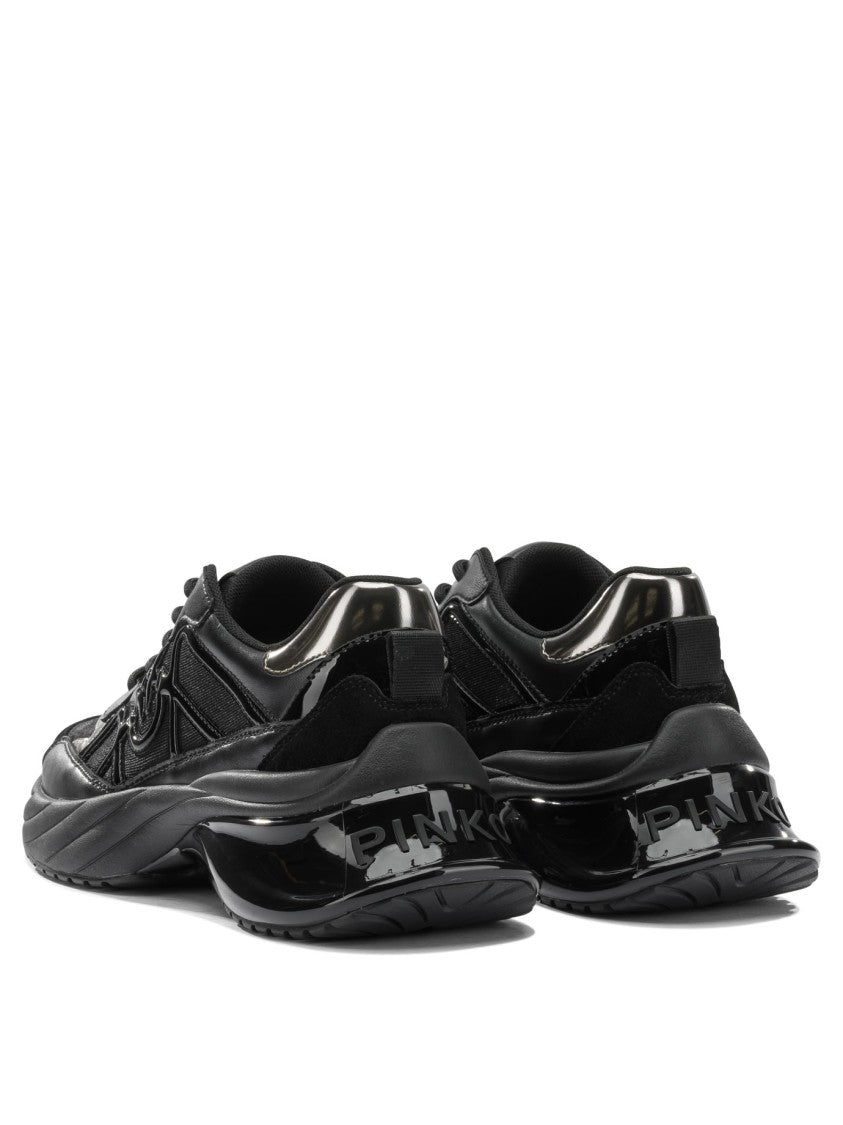 Pinko Modern Black Sneakers With Chunky Sole