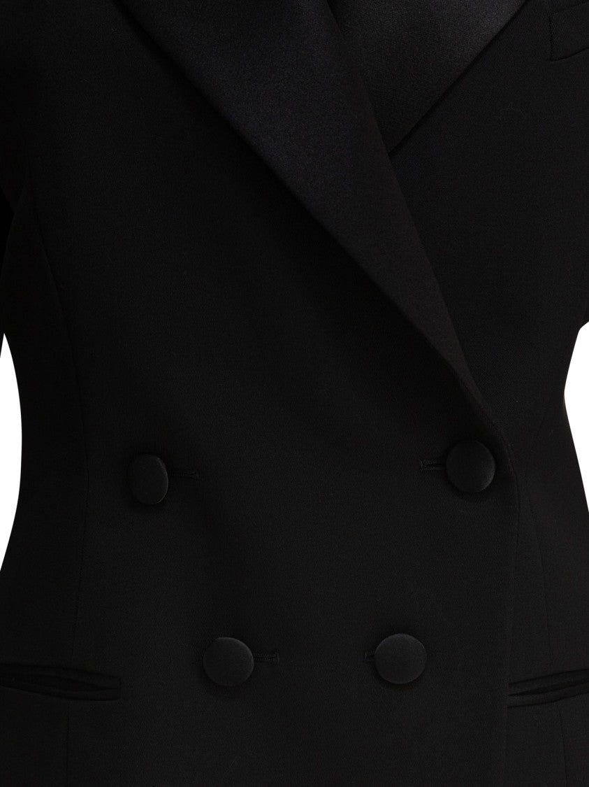 Givenchy Double-Breasted Blazer With Pleated Back