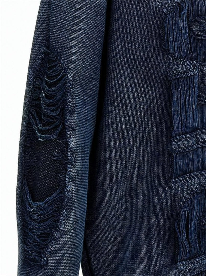 Diesel Deep Indigo Denim Knit Sweater