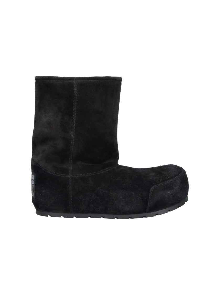 Balenciaga Black Distressed Dumbo Suede Ankle Boots