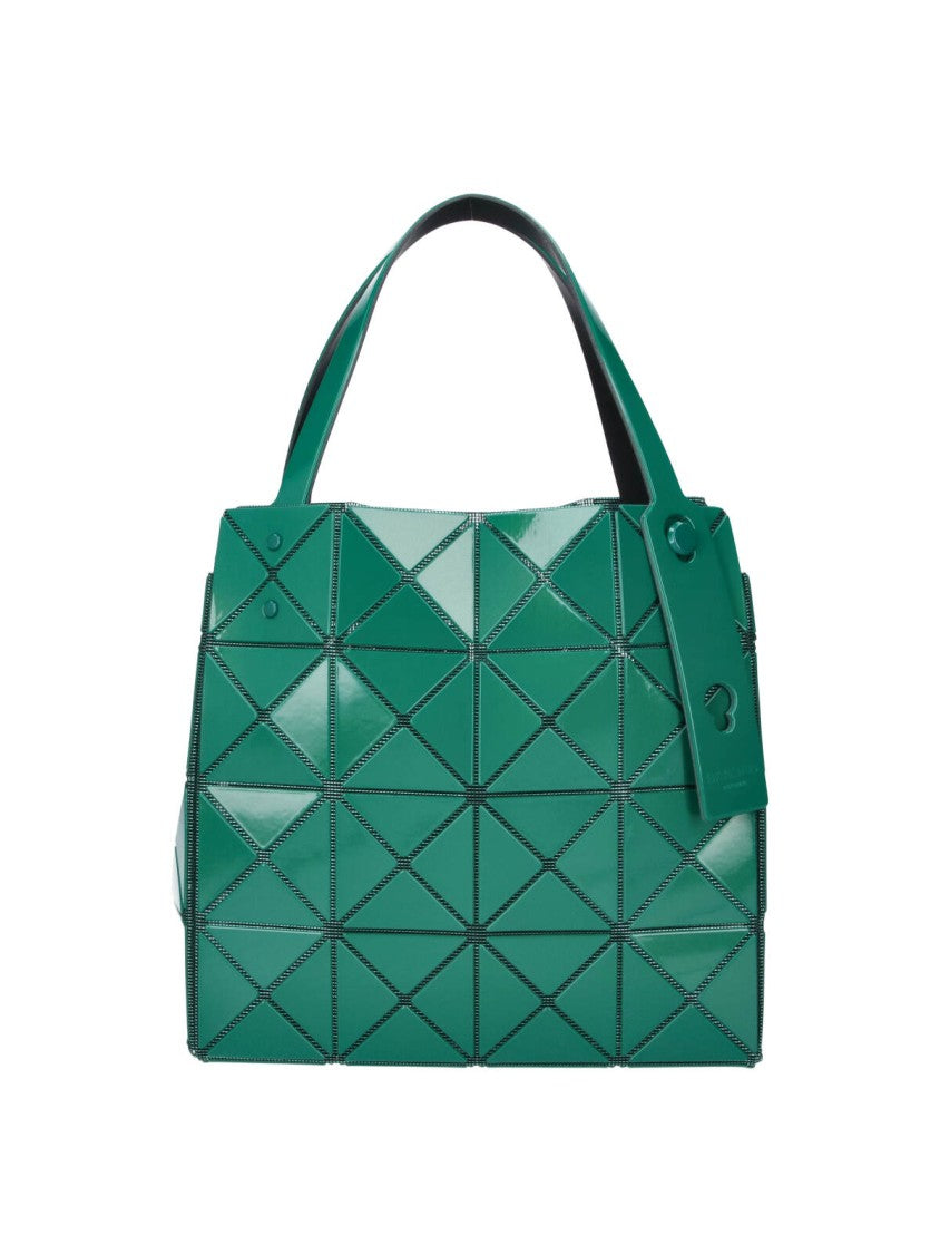 Bao Bao Issey Miyake Green Carat Glossy Pvc Geometric Panel Handbag