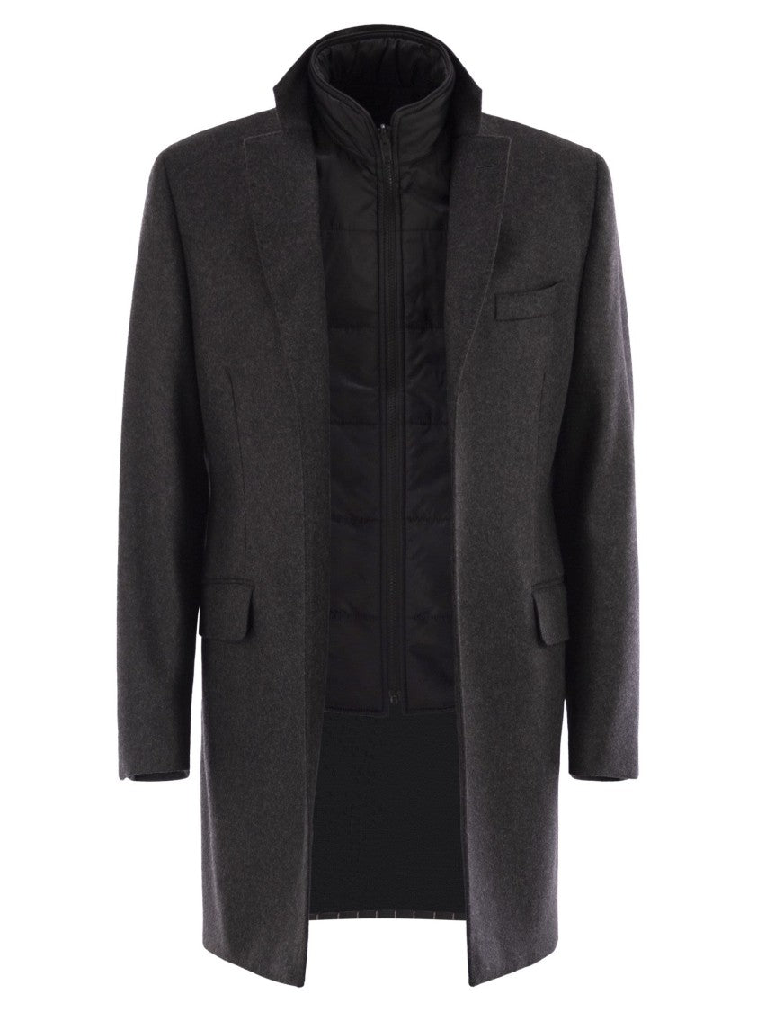 Fay Double Coat In Wool And Cashmere Cloth