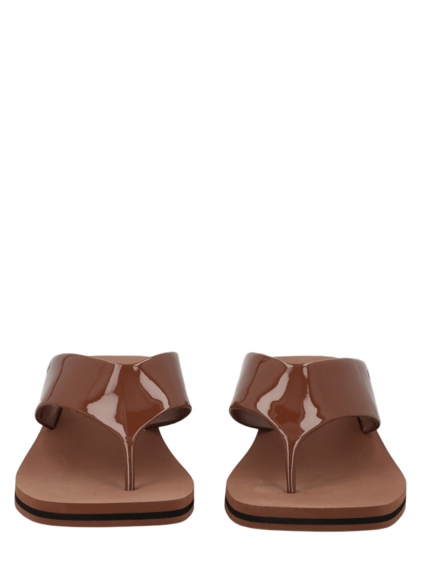 Chloé Swimming Cool Thong Block Heel Leather Sandals