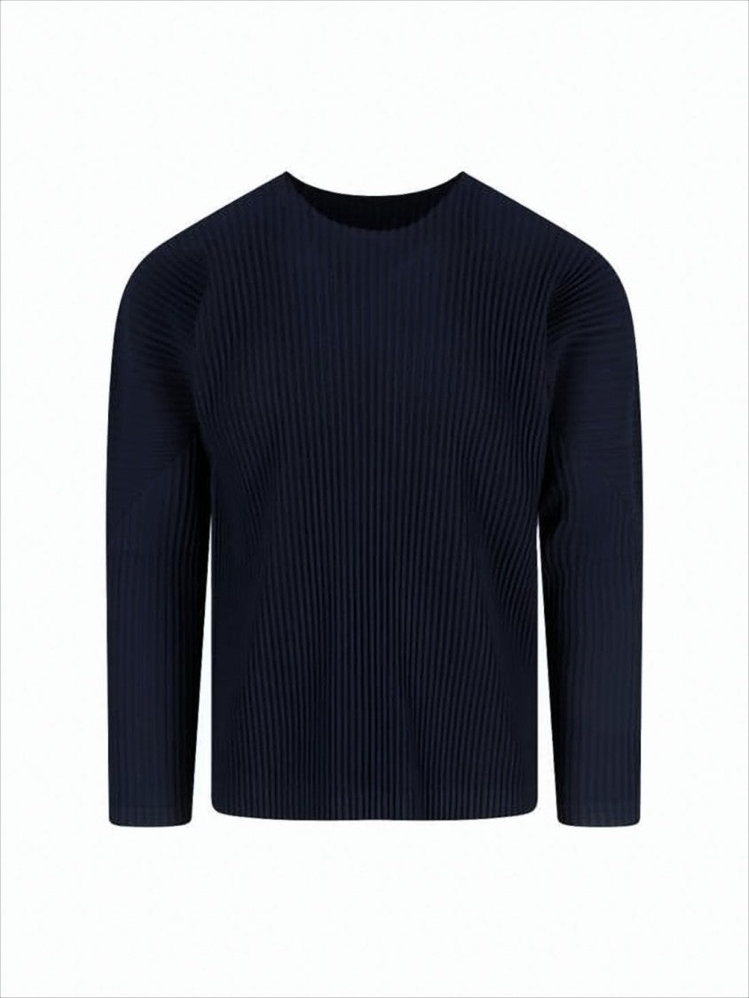 Homme Plissé Issey Miyake Pleated Texture Long-Sleeve T-Shirt
