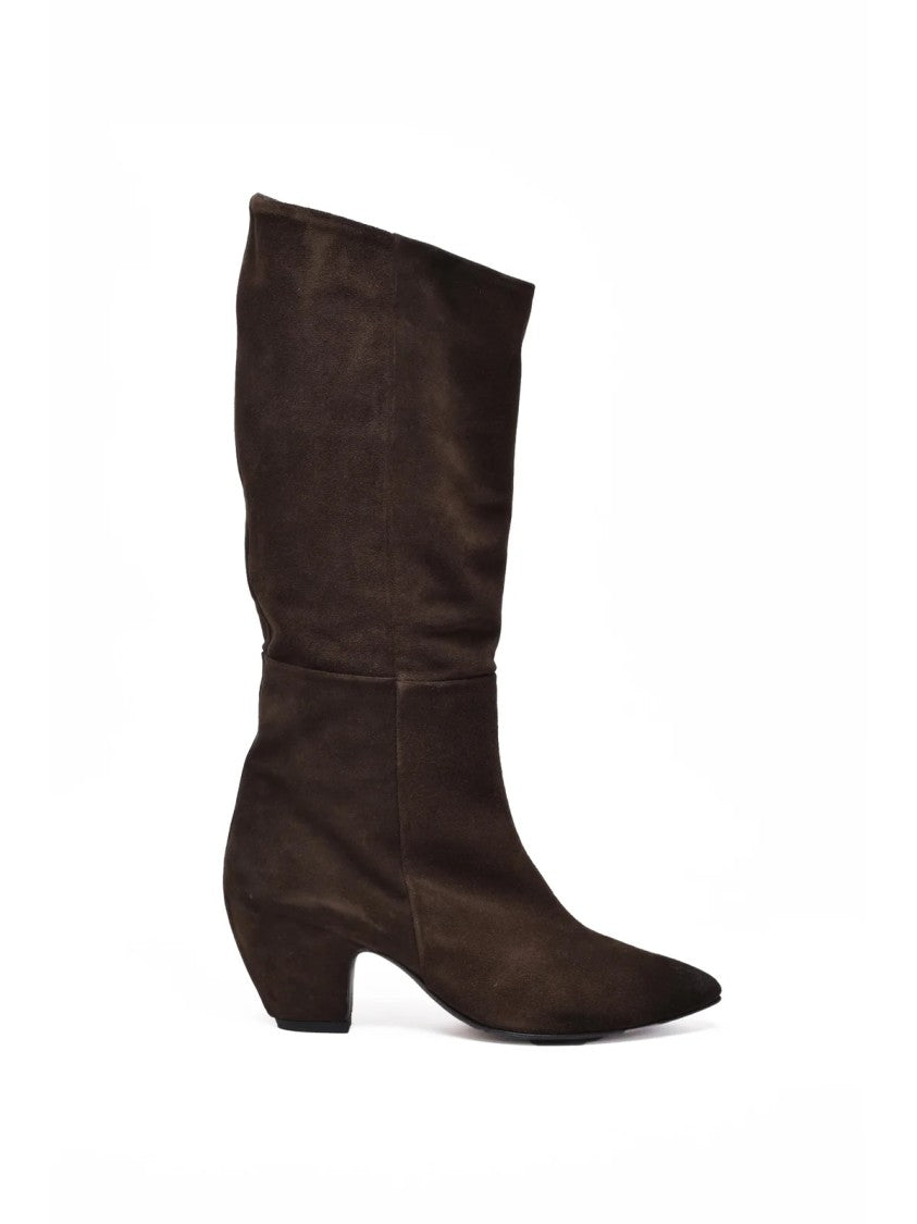 Ernesto Dolani Turquoise Suede Block-Heel Boots
