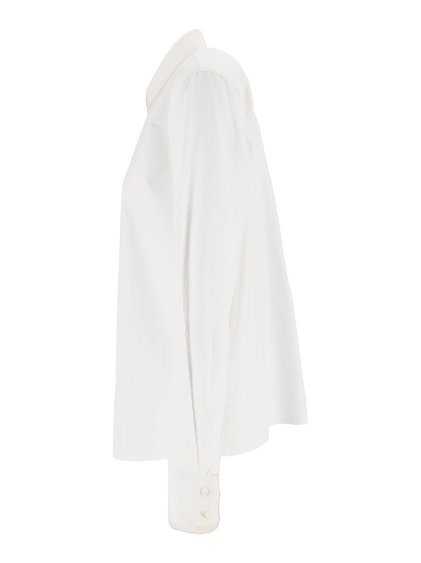 Fabiana Filippi White Diamond Tulle Poplin Shirt