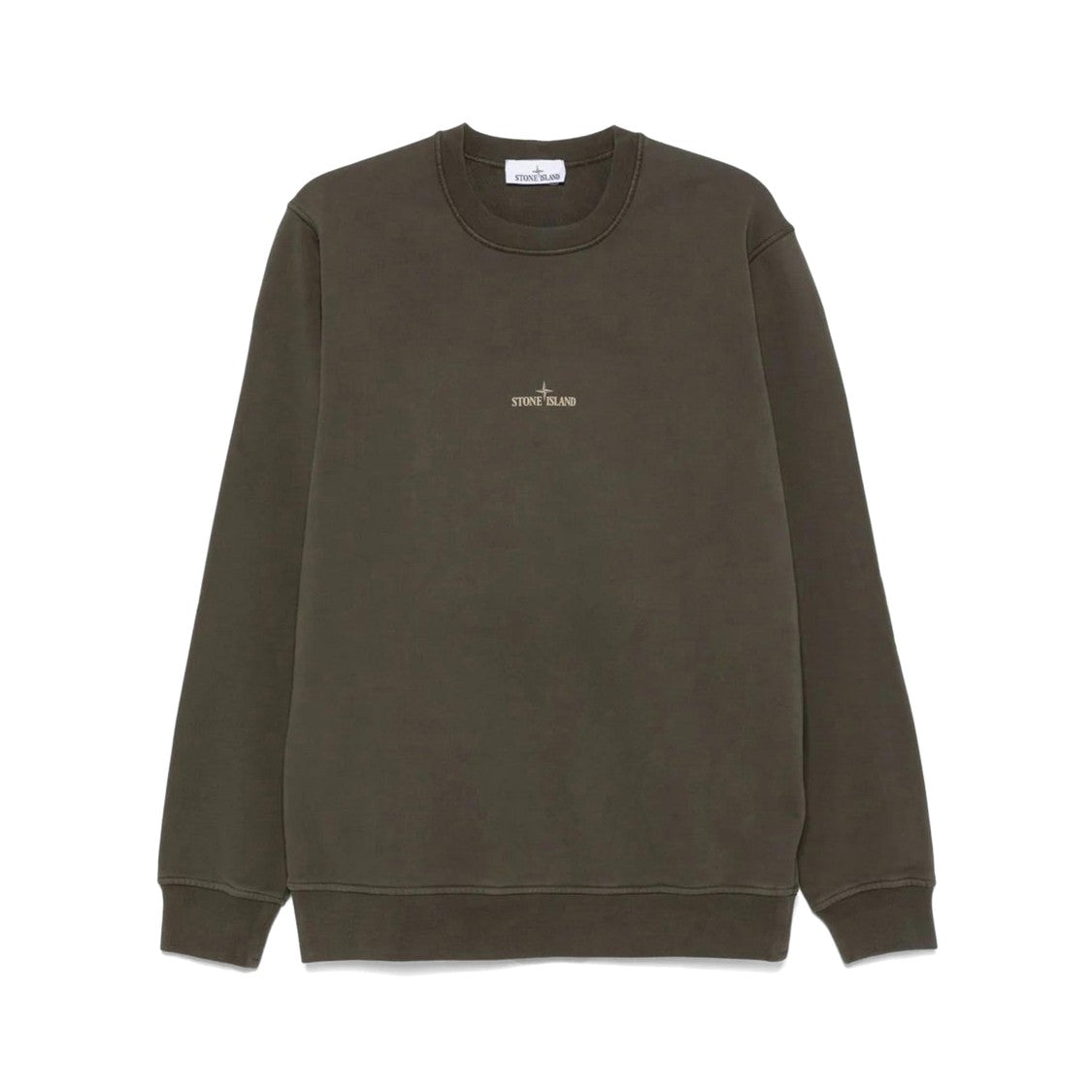 Stone Island Green Relaxed-Fit Sweatshirt With Graphic Design
