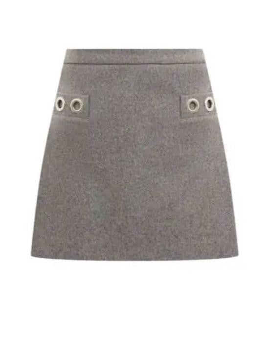 Msgm Tailored Mini Skirt With Decorative Eyelet Details