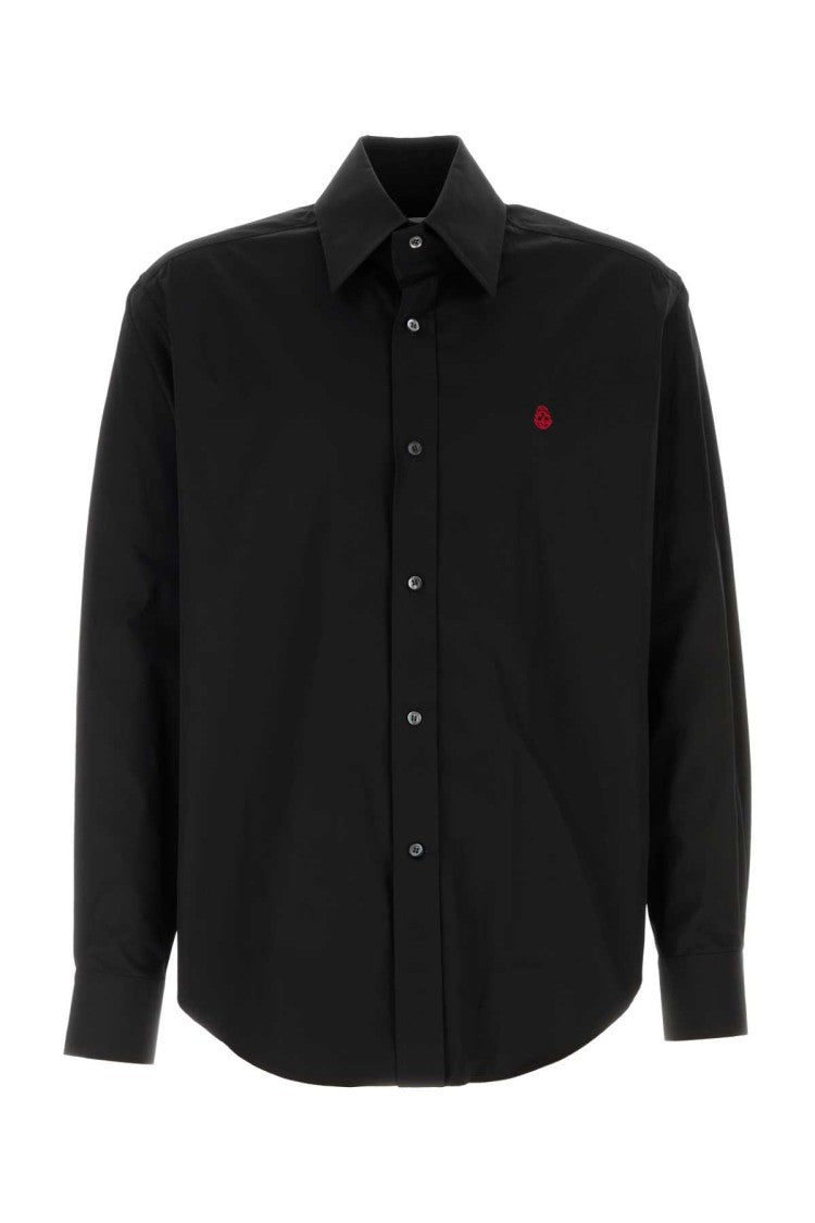 Alexander Mcqueen Black Poplin Shirt
