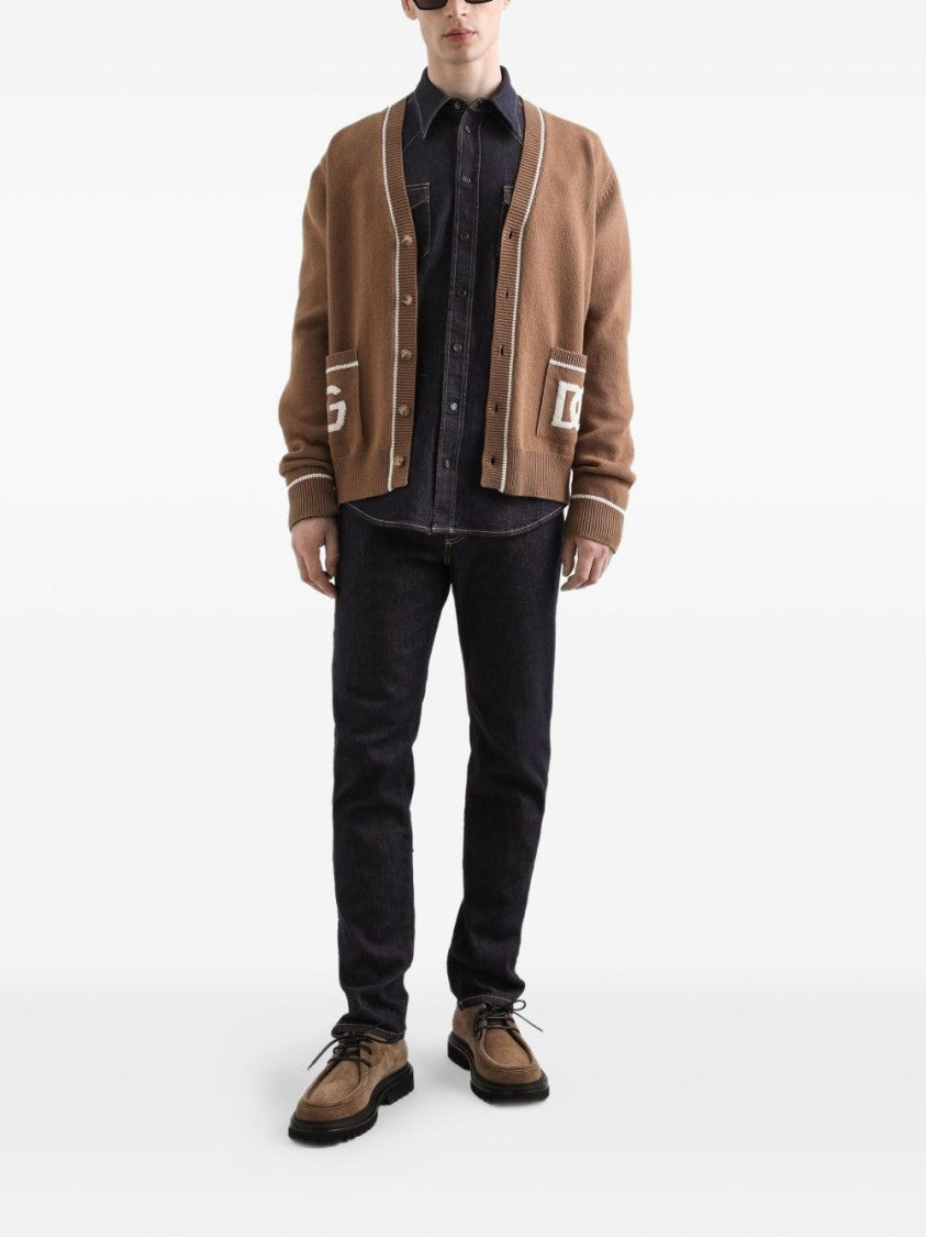 Dolce & Gabbana Tailored Dark Blue Denim Shirt