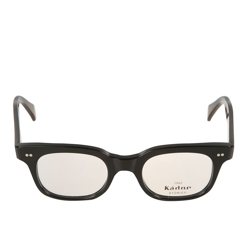 Kador Kayo Classic Rectangular Frame Eyeglasses With Glossy Black Finish