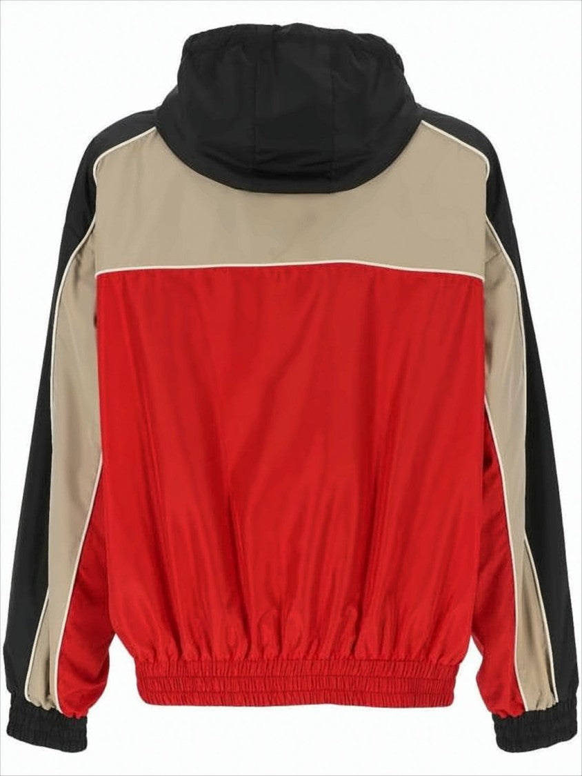 Golden Goose Color-Block Casual Jacket With Drawstring Hood And Lightweight Fabric