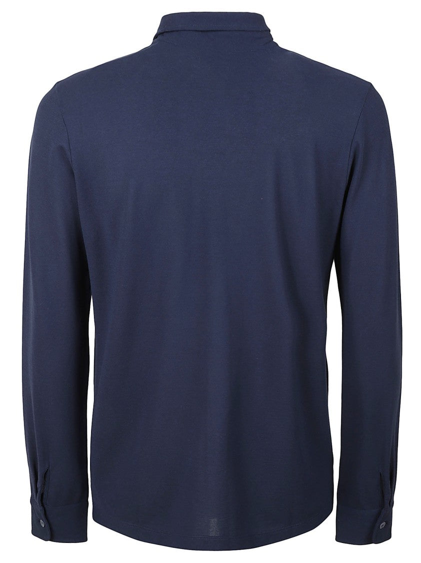 Zanone Button-Down Cotton Shirt With Soft Texture