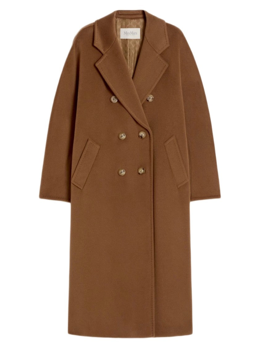 Max Mara Double-Breasted Brown Long Coat