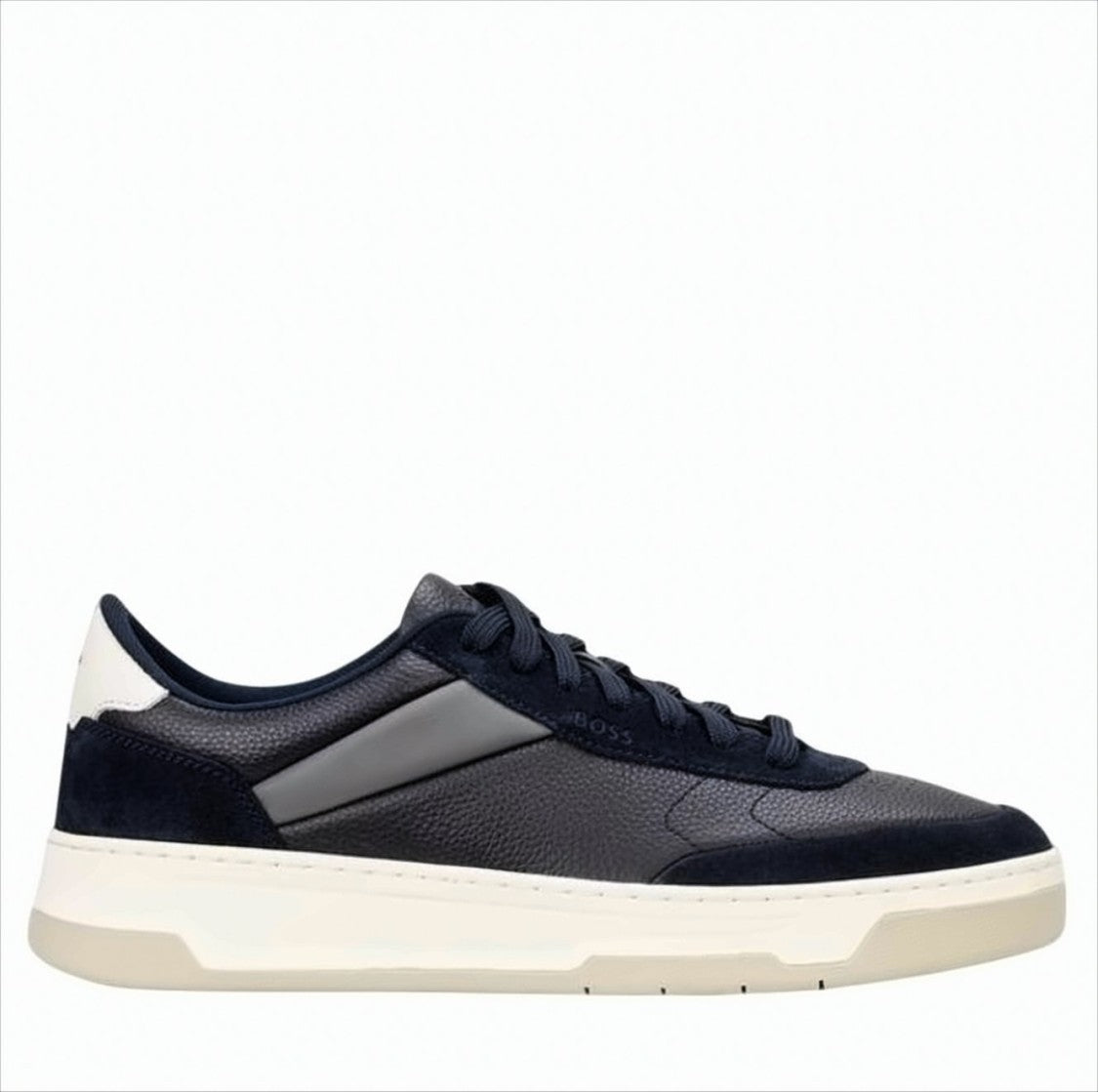 Boss Color-Block Low-Cut Lace-Up Sneakers With Embossed Branding