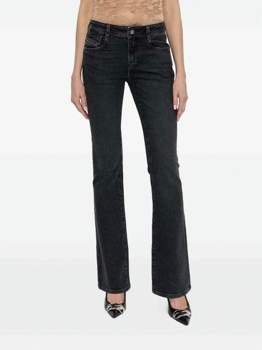 Diesel Bootcut Black Jeans With Mid-Rise Waist