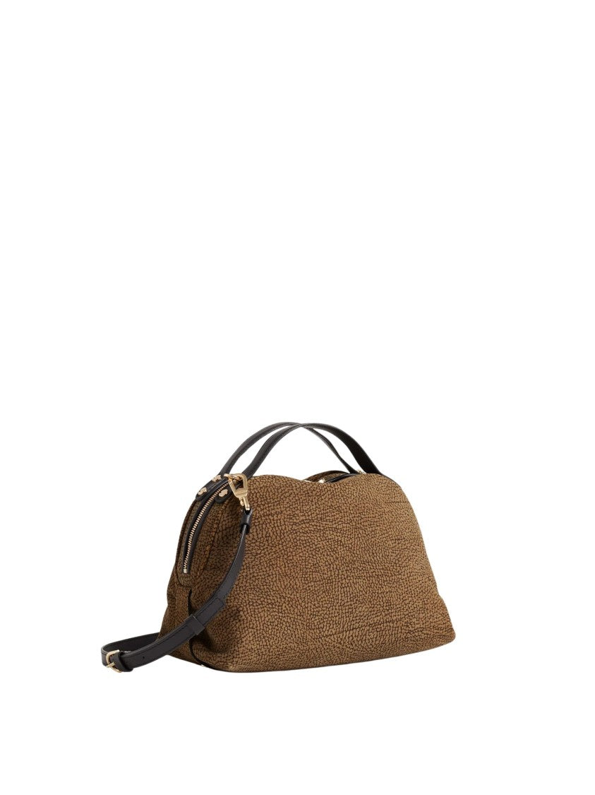 Borbonese Sexy S Textured Suede Leather Shoulder Bag