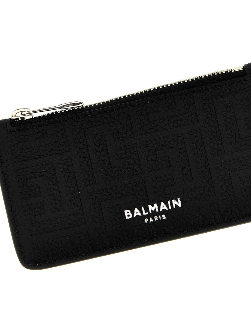 Balmain Grained Leather Purse