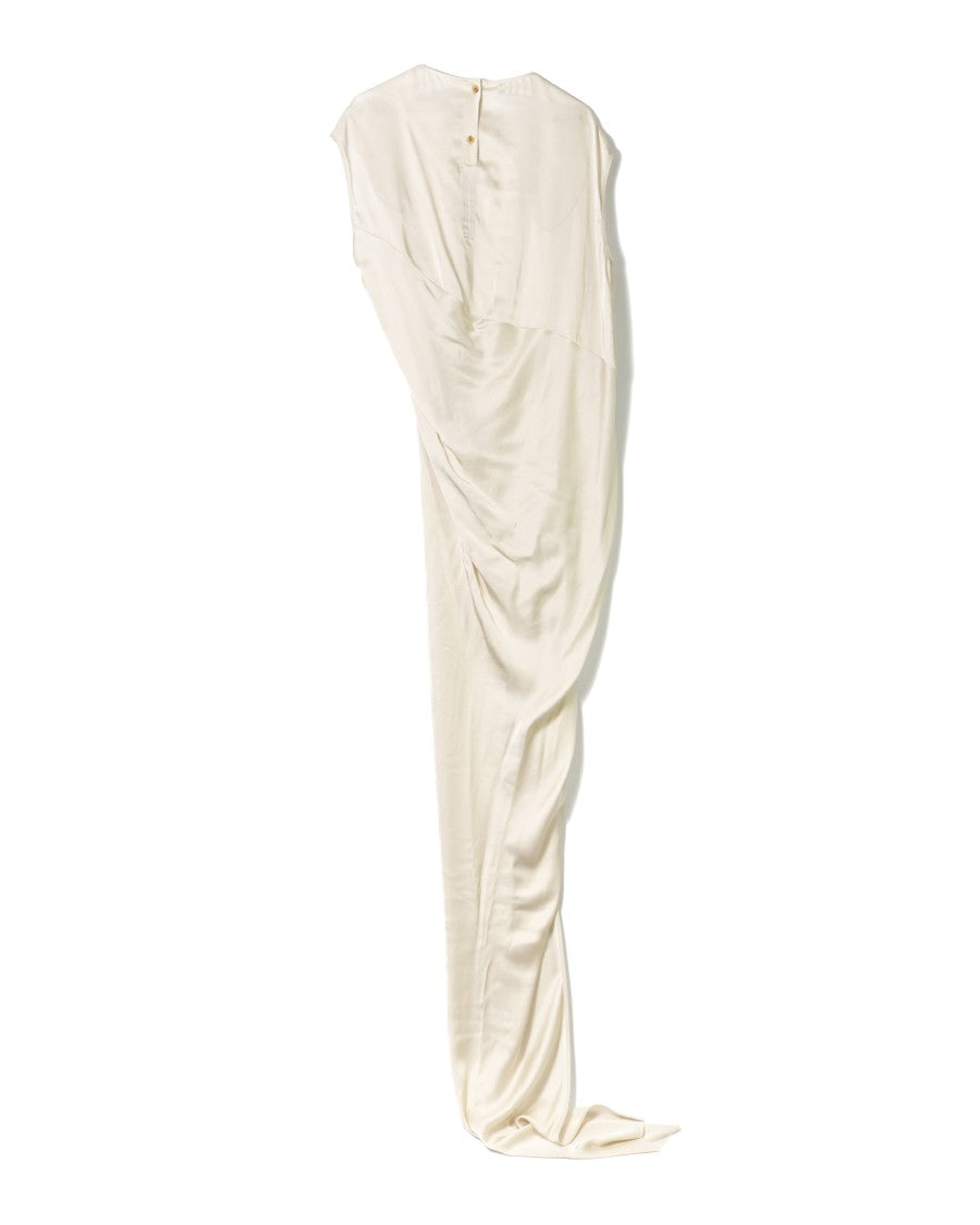Rick Owens Satin-Finish White Dress