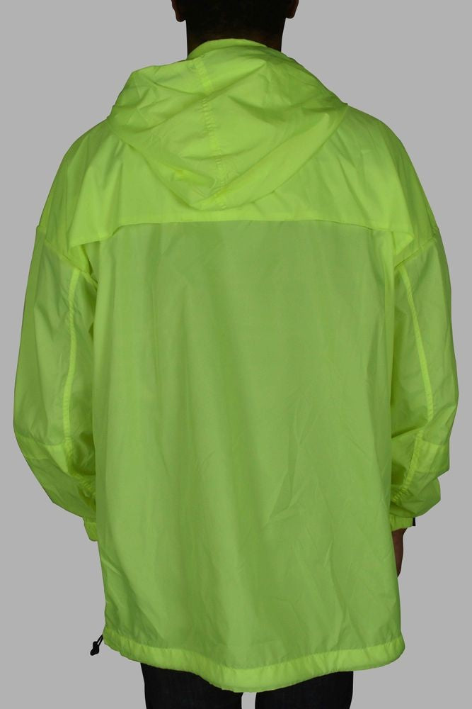 Off-White Fluorescent Yellow Windbreaker With Zippered Pockets