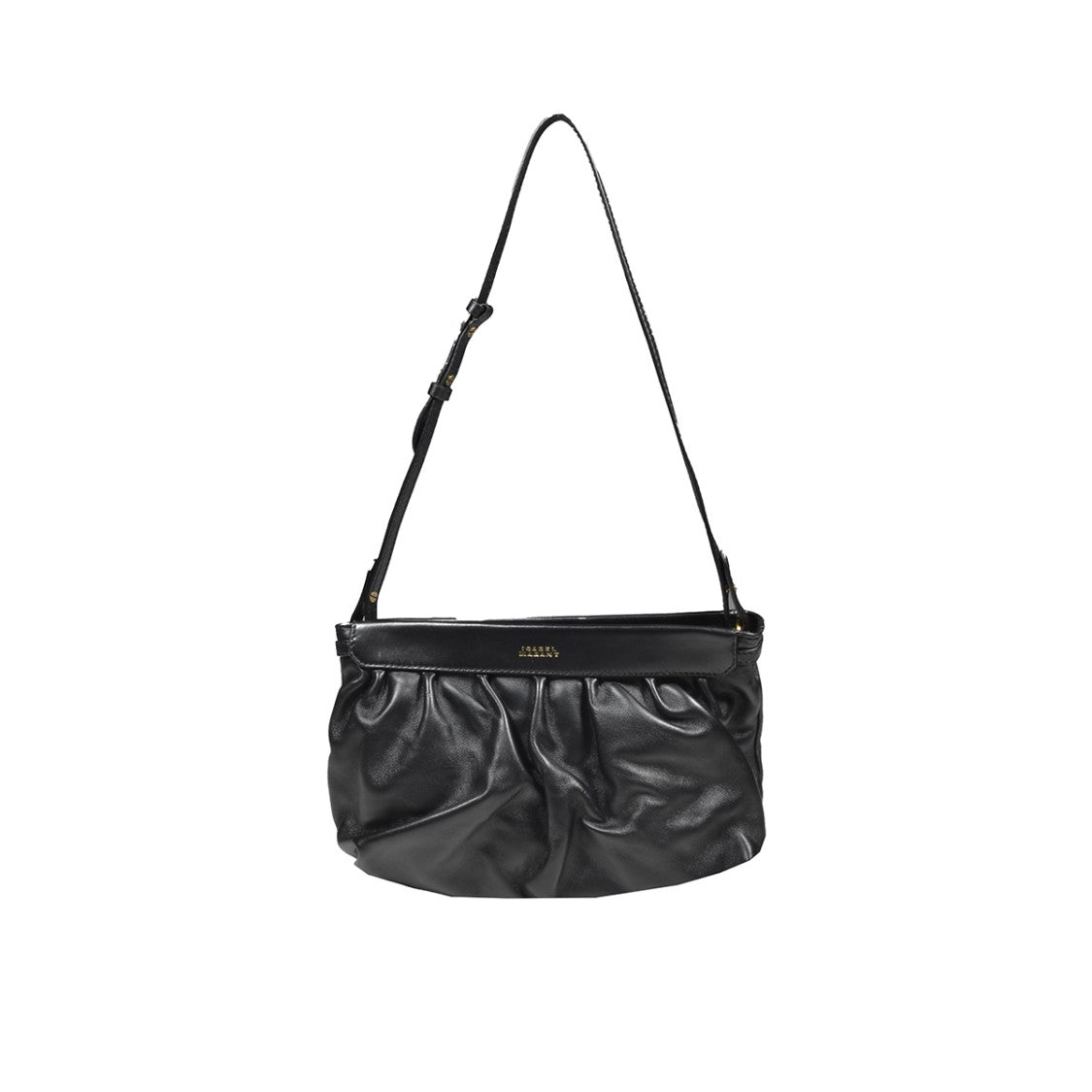 Isabel Marant Luz Medium Clutch In Black Leather