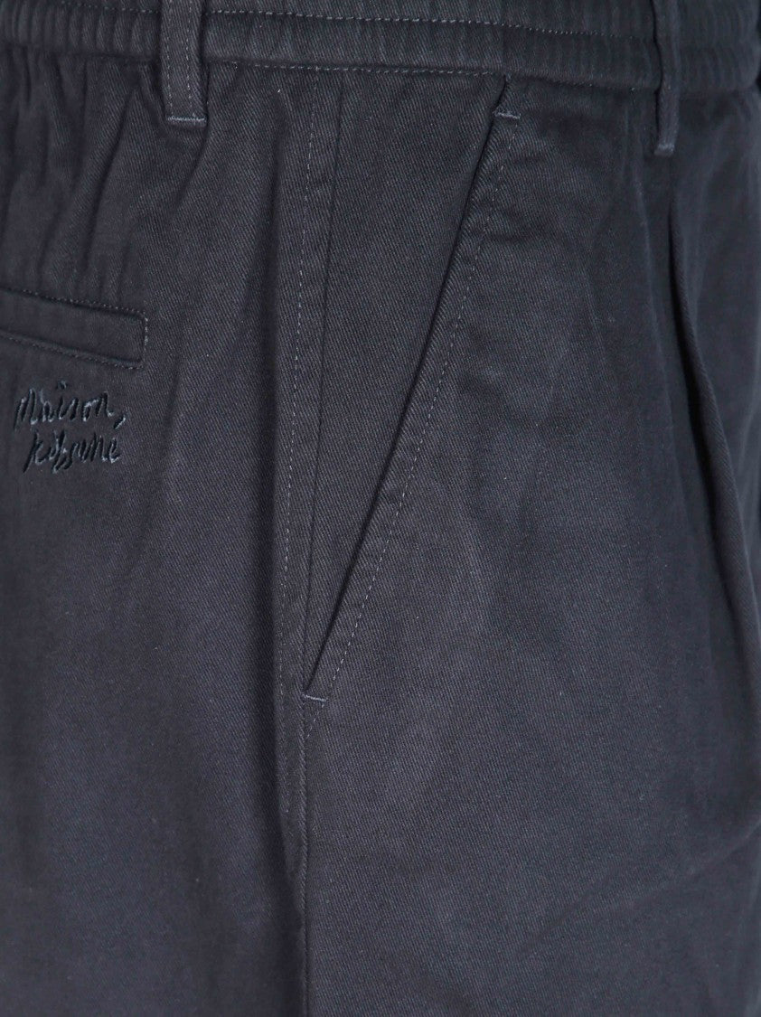 Maison Kitsuné Elasticated Pleated Formal Pants