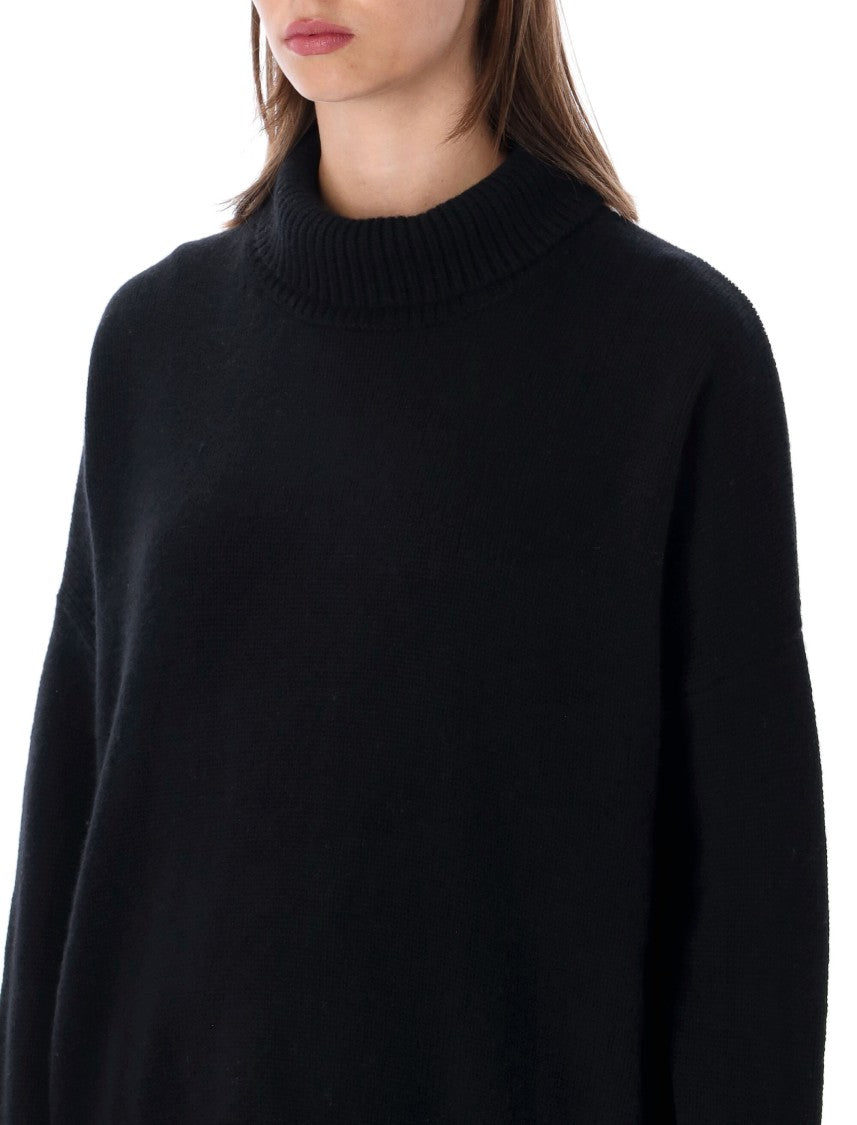 Lisa Yang Heidi Boxy High-Neck Ribbed Sweater