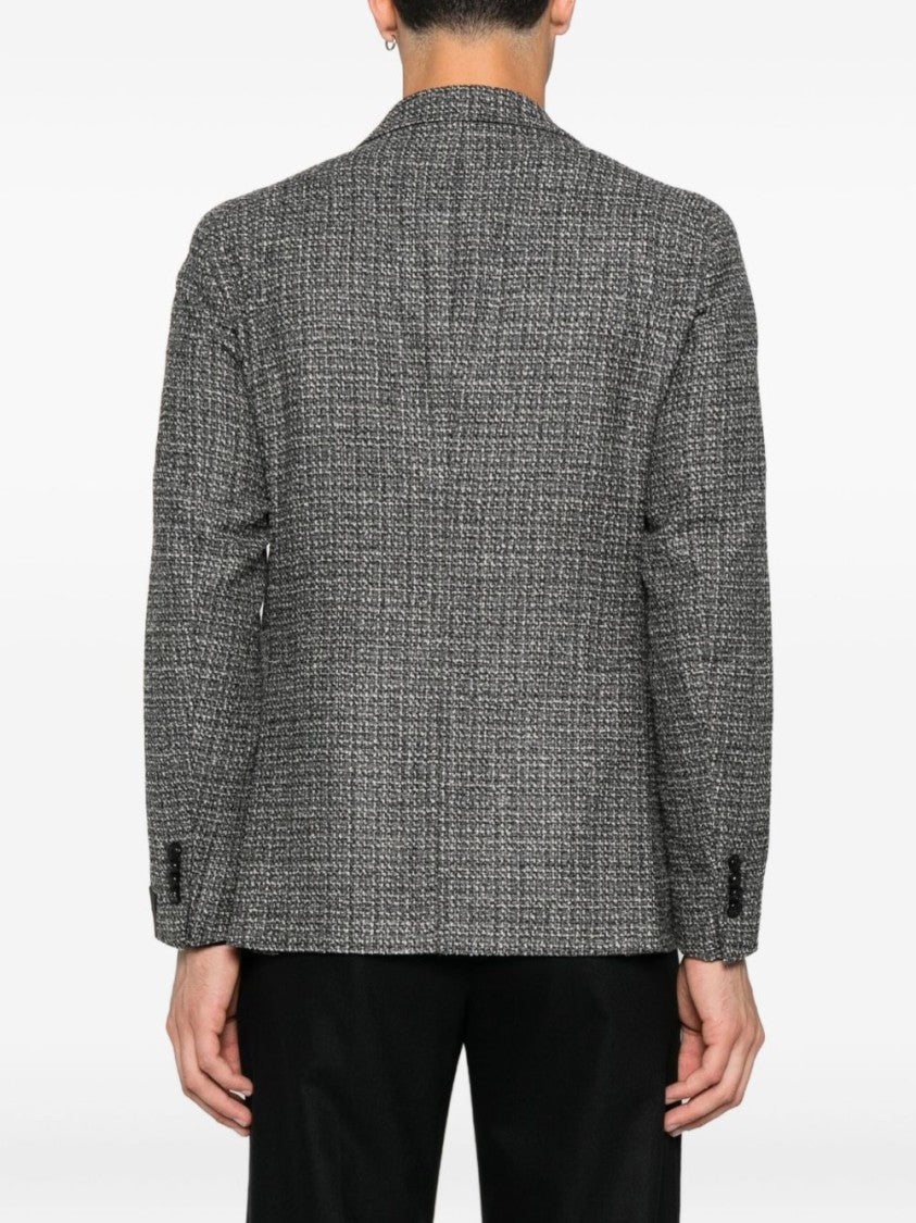 Tagliatore Textured Double-Breasted Wool Blend Blazer