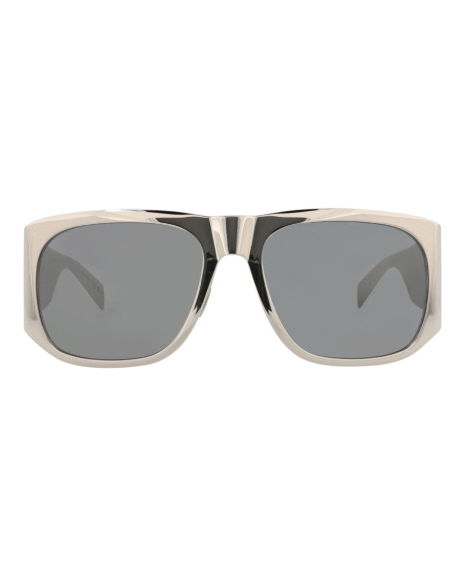 Saint Laurent Square-Frame Metal Sunglasses