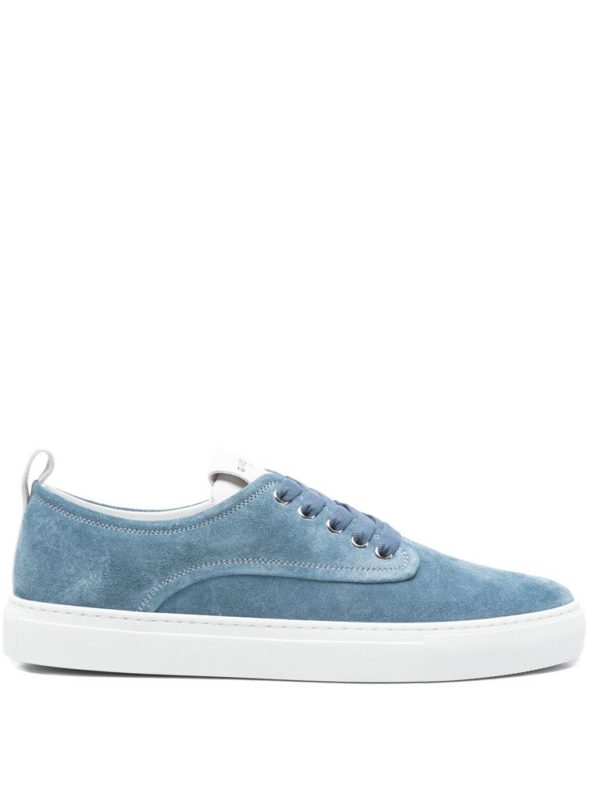 Givenchy Blue Suede Pull Tab Lace Sneakers