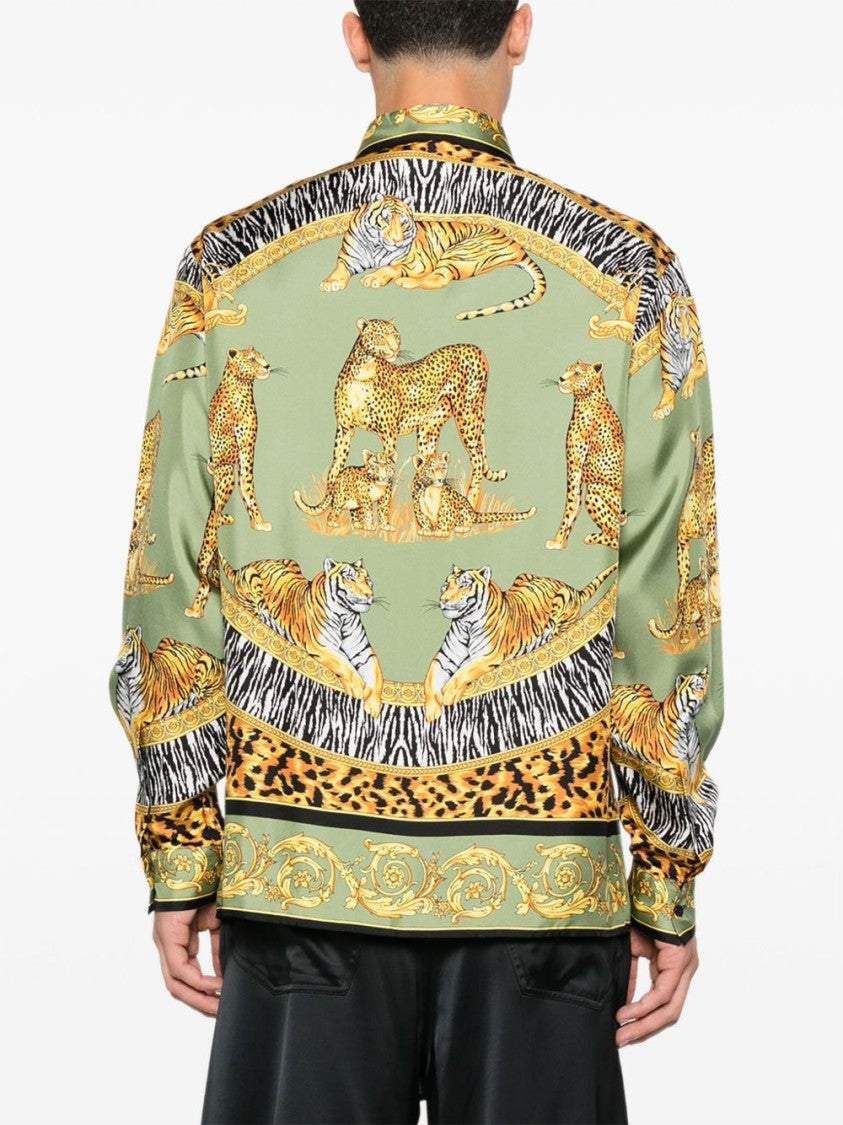 Versace Sage Green Casual Shirt