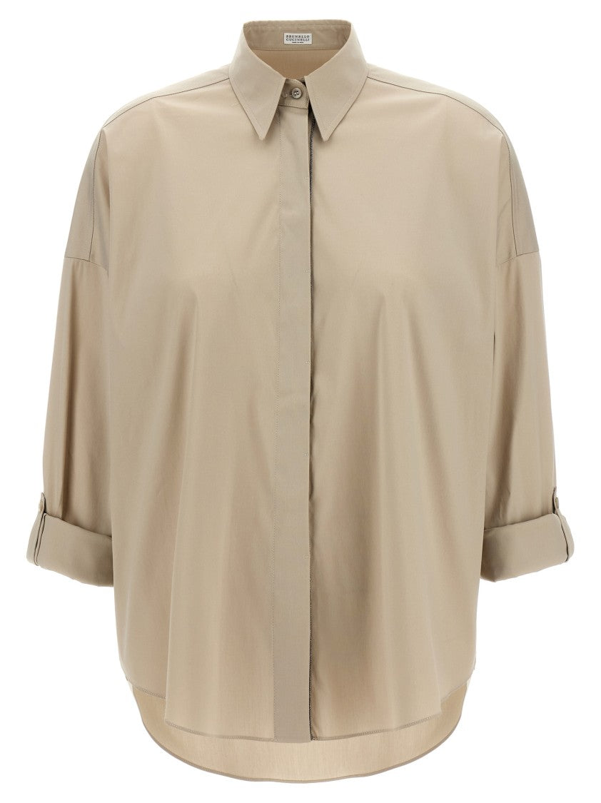 Brunello Cucinelli Relaxed-Fit Stretch Cotton Poplin Shirt