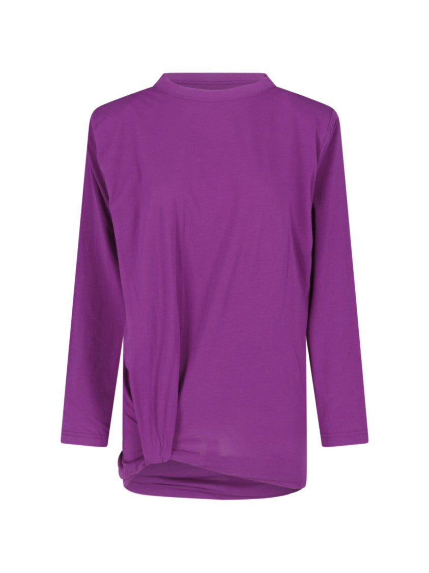 Balenciaga Viola Long-Sleeve Cotton T-Shirt