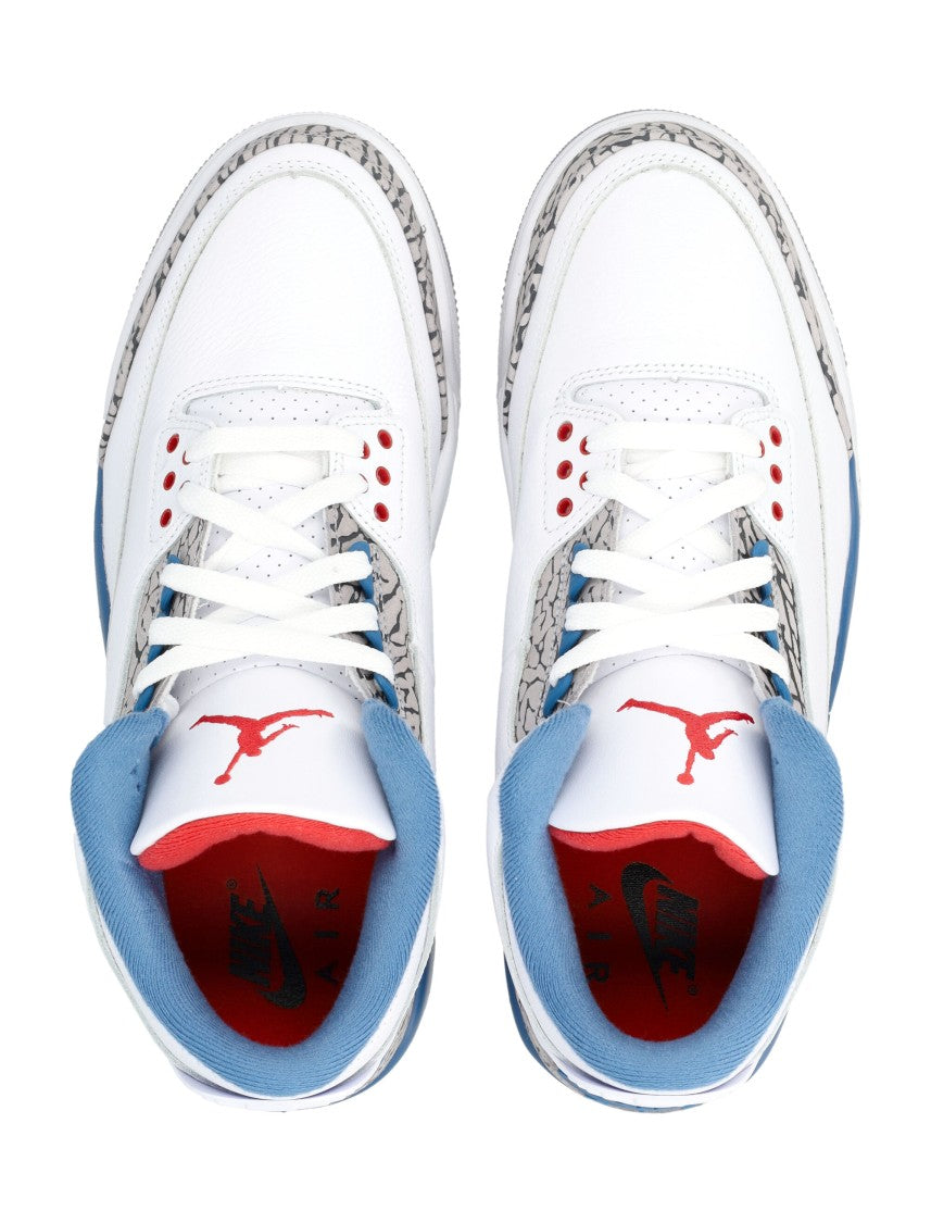 Nike Air Jordan 3 True Blue Premium-Leather Sneakers