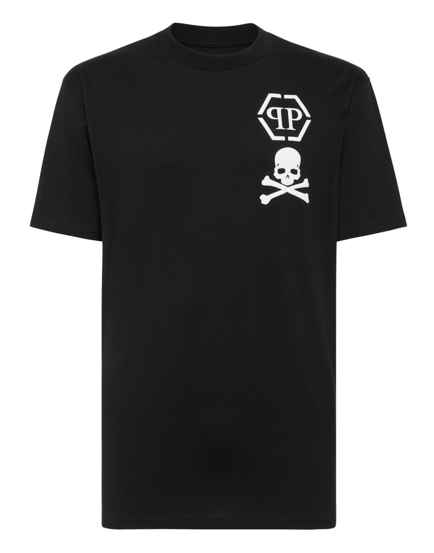 Philipp Plein Black Skull & Bones Graphic Short-Sleeve Cotton T-Shirt