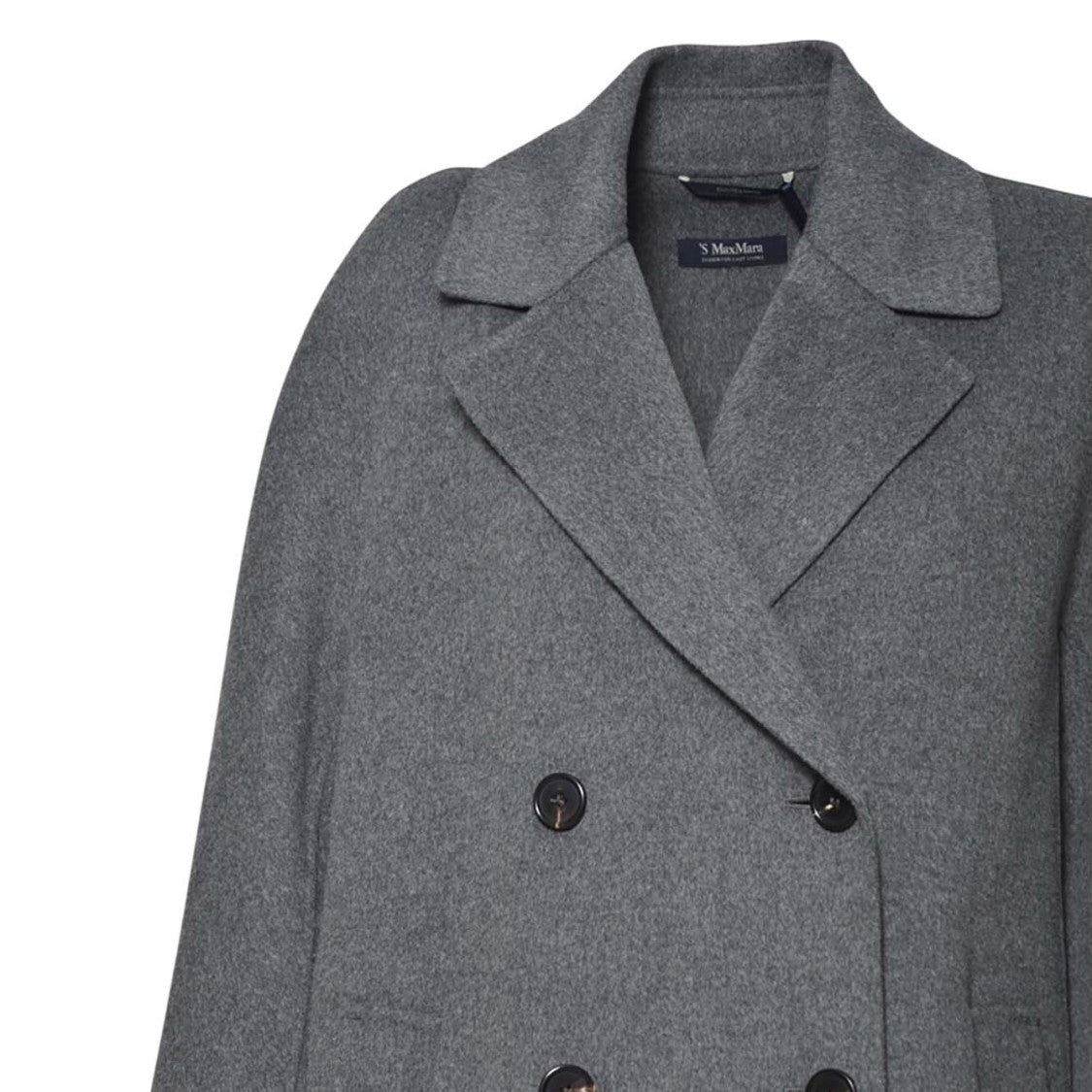 Max Mara Double-Breasted Long Coat With Relaxed Fit And Sophisticated Detailing