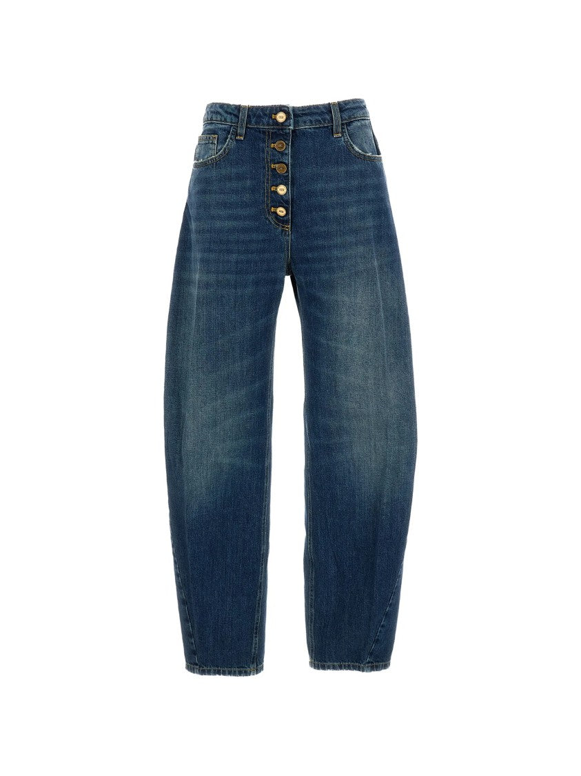 Elisabetta Franchi Relaxed Tapered High-Waist Jeans With Classic Five-Pocket Design
