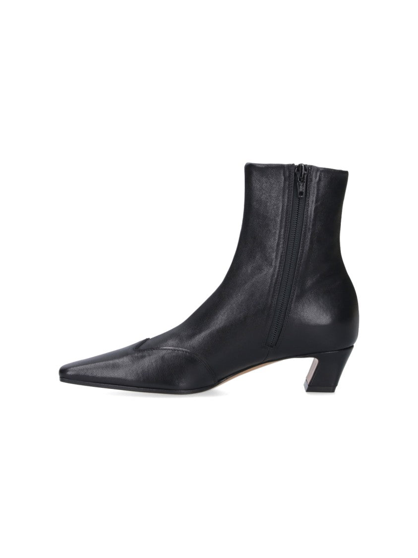 Khaite "Nevada Low Boot" Ankle Boots – Black