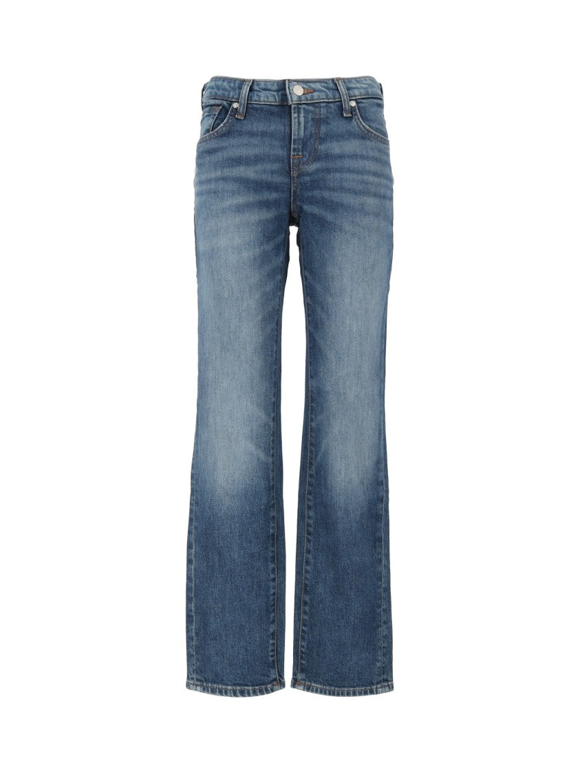 7 For All Mankind Classic Blue Core Low-Rise Slim Cigarette Jeans