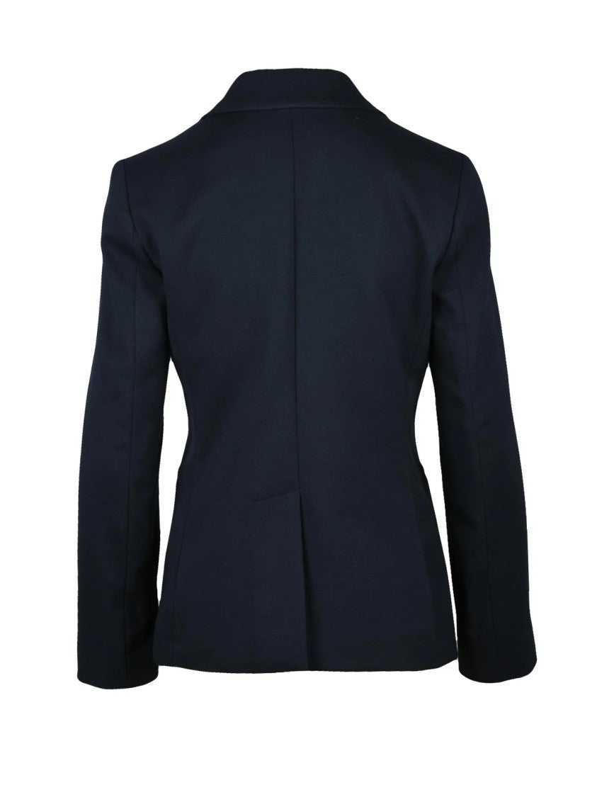 Pennyblack Night Blue Polyester-Blend Structured Blazer