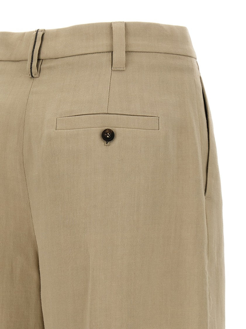 Brunello Cucinelli Sartorial Linen Blend Twill Bermuda Shorts