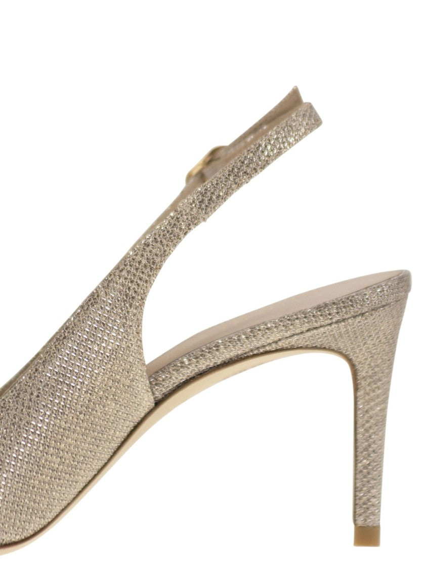 Stuart Weitzman Stuart Power - Metallised Fabric Slingback