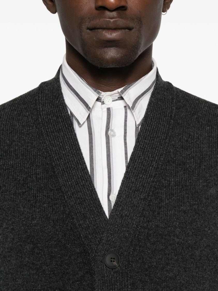 Gran Sasso Chunky Knit Cardigan With V-Neckline