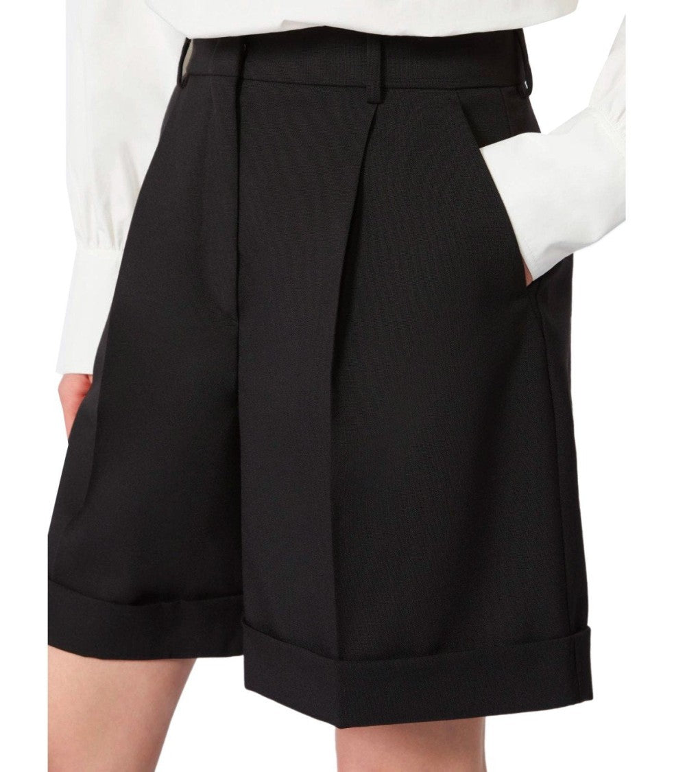 Max Mara Bussola1234 Black Bermuda Shorts