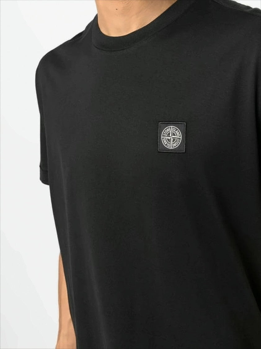 Stone Island Classic Short-Sleeve T-Shirt With Subtle Patch Logo