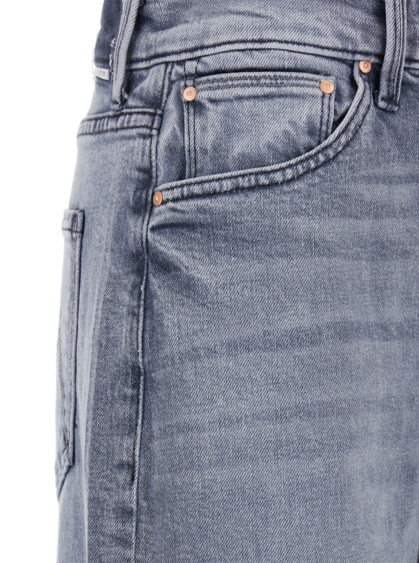 Mother Wide-Leg High-Waist Denim Jeans